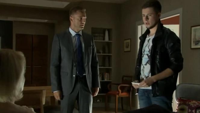 M jak miłość odc. 1101. Łukasz (Adrian Żuchewicz), Andrzej (Krystian Wieczorek)