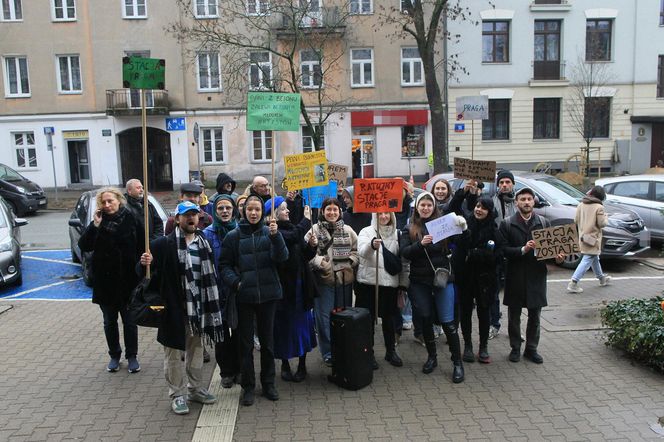 Obrońcy Stacji Praga protestowali pod urzędem