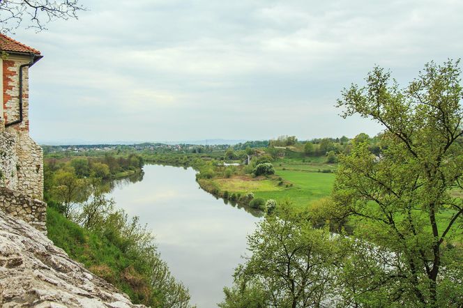 Wisła przepływająca pod murami opactwa 