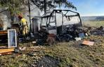 Pożar przyczepy campingowej w Tynwałdzie pod Iławą
