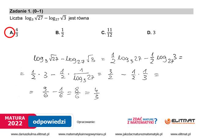 Matura 2022 matematyka poziom rozszerzony: odpowiedzi i rozwiązania zadań