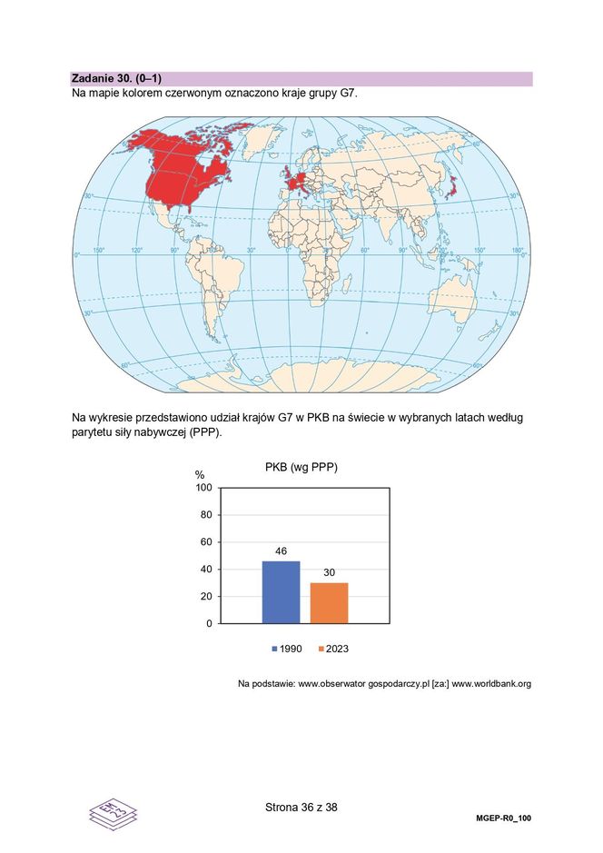 Matura próbna 2024 geografia