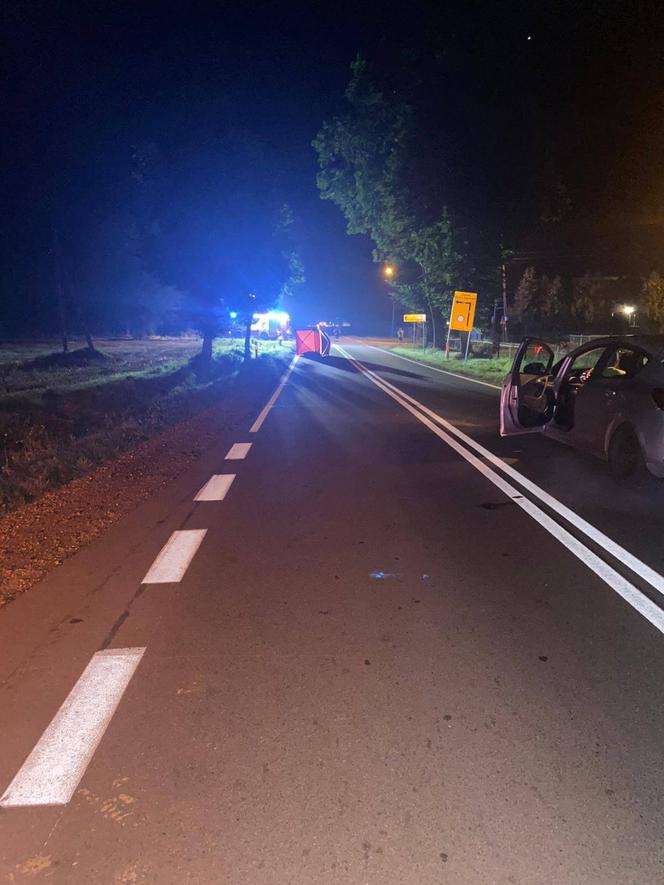 Rogienice Wielkie. Śmiertelny wypadek motorowerzysty na DK 63 [ZDJĘCIA]