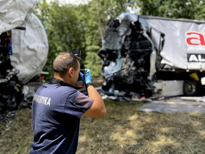 Śmiertelny wypadek na drodze krajowej nr 10 pod Bydgoszczą. Zderzyły się dwie ciężarówki