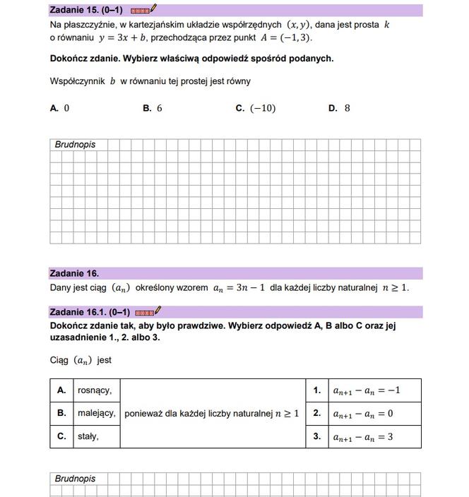 Matura próbna matematyka 2023 - CKE (wrzesień 2022)