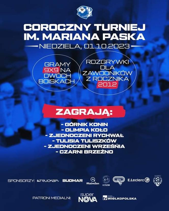 Turniej imienia Mariana Paska już na nowym obiekcie sportowym