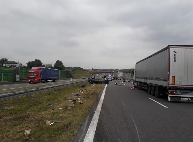 Groźny wypadek na A1! Półroczne dziecko w ciężkim stanie