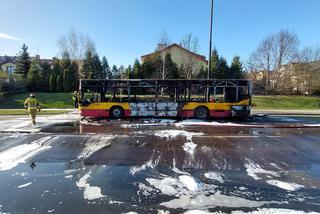 Autobus miejski spłonął doszczętnie na środku ulicy! Szok w Łodzi [ZDJĘCIA]