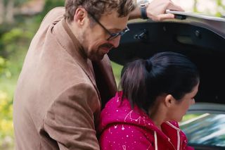 M jak miłość odc. 1882. Kinga (Katarzyna Cichopek), Darek Hoffman (Mateusz Rusin)