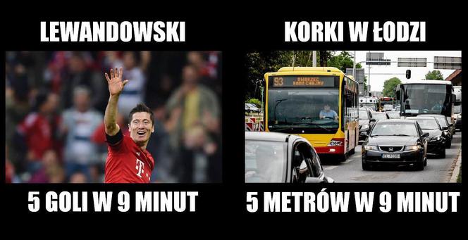 Lewandowski - 5 goli w 9 minut, tymczasem w Łodzi...