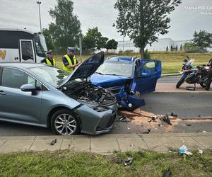 Groźny wypadek w Mysłowicach. Dwie osoby zostały poszkodowane 