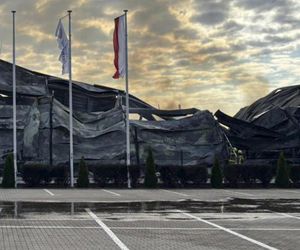 Pożar hali pod Kępnem