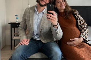 M jak miłość na planie Mariusz (Mateusz Mosiewicz), Kasia (Paulina Lasota)