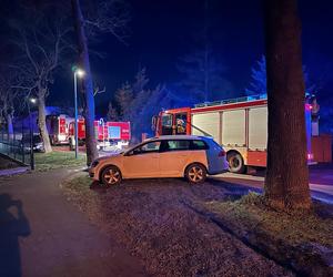 Pożar w budynku przy stajni na terenie dworku w Jeziorkach. Straty duże, ale konie całe