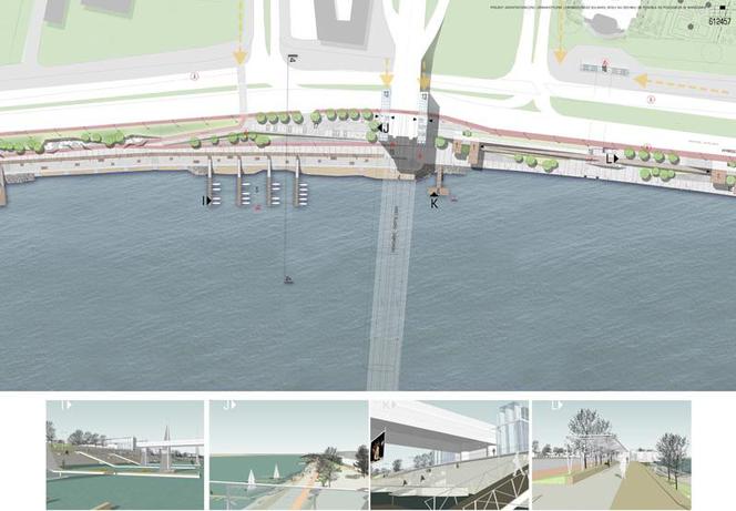 Projekt w konkursie na opracowanie koncepcji architektoniczno-urbanistycznej lewobrzeżnego bulwaru Wisły – III nagroda