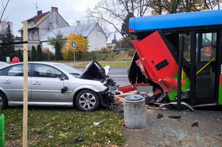 Pijany kierowca skasował autobus