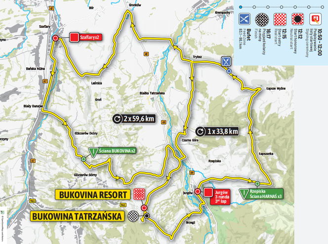 Mapa Tour de Pologne - VII ETAP