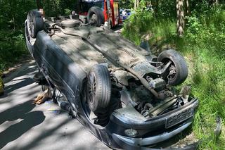  Kolizji i wypadków bez liku. Na dawnej krajowej piątce w Radomicku samochód osobowy zderzył się z motocyklem [ZDJĘCIA]