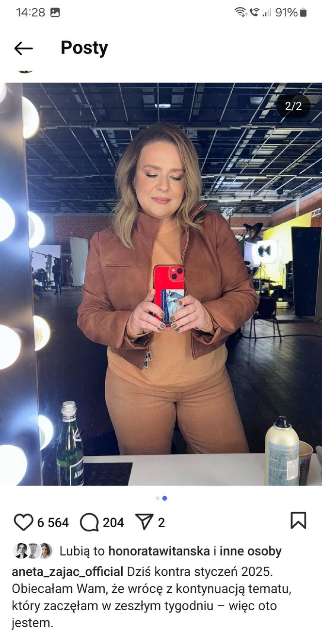 Aneta Zając na planie serialu Pierwsza miłość - styczeń 2025