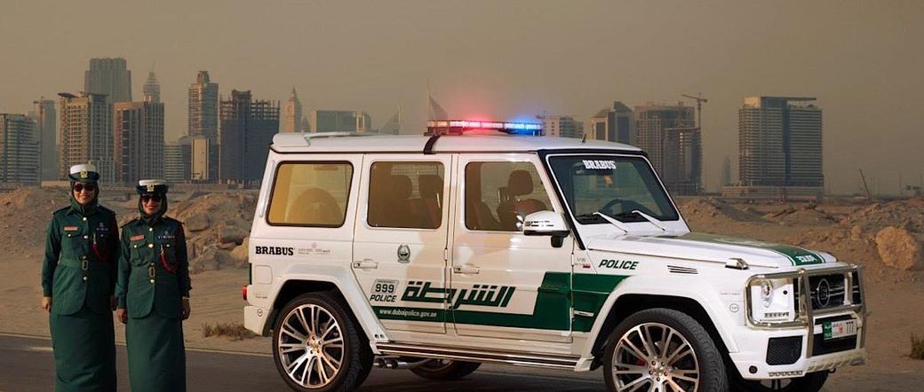 Mercedes G63 AMG Brabus - radiowóz w Dubaju