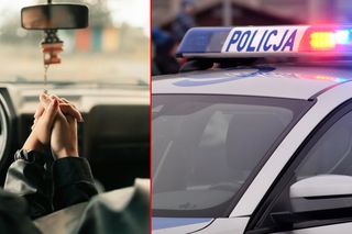 Auto, alkohol i amory w lesie! Para kochanków przyłapana przez policję