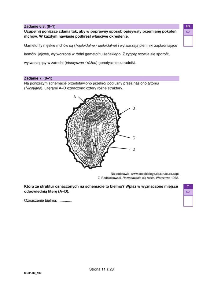 MATURA BIOLOGIA ROZSZERZONA FORMUŁA 2024