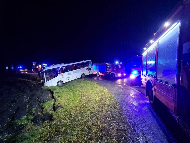 Autokar z dziećmi rozbił się pod Łukowem!