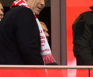 Karol Nawrocki na meczu Polska - Holandia