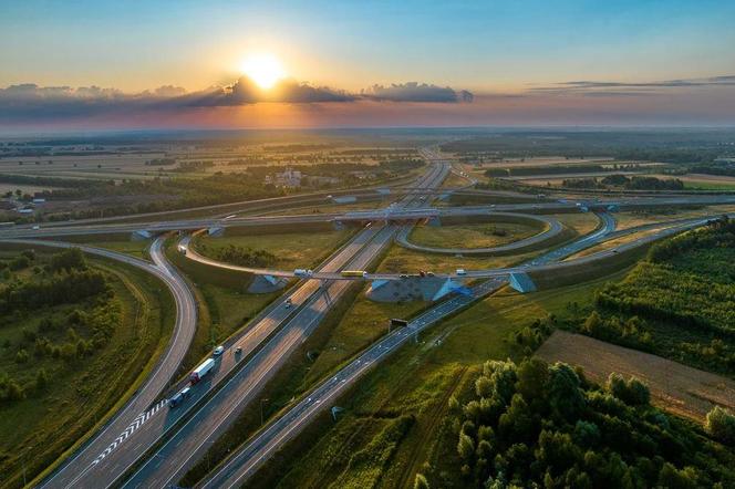 Węzeł Łódź Północ na skrzyżowaniu autostrad A1 i A2