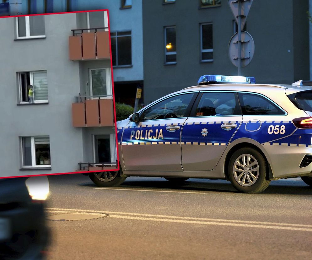 Stalowa Wola. 1,5-roczne dziecko na parapecie okna bloku. Interweniowała policja