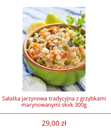 Królowa świąt, czyli sałatka jarzynowa to 29 zł za 300 g