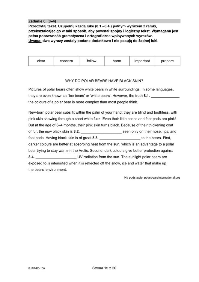 Matura 2025: angielski rozszerzony 8.05.2025. Arkusze CKE, poziom rozszerzony [Formuła 2015]