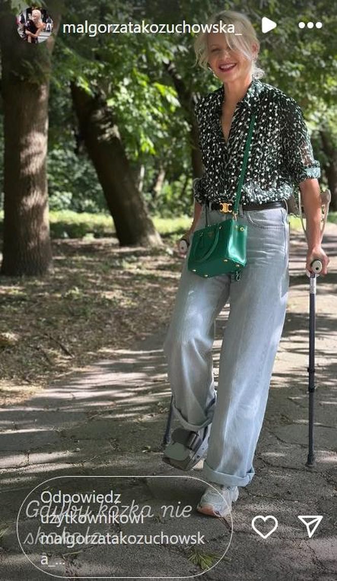 Dramat Kożuchowskiej! Szpilki zamieniła na but ortopedyczny. Co się stało?