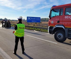 Pożar samochodu pod Jaworem 