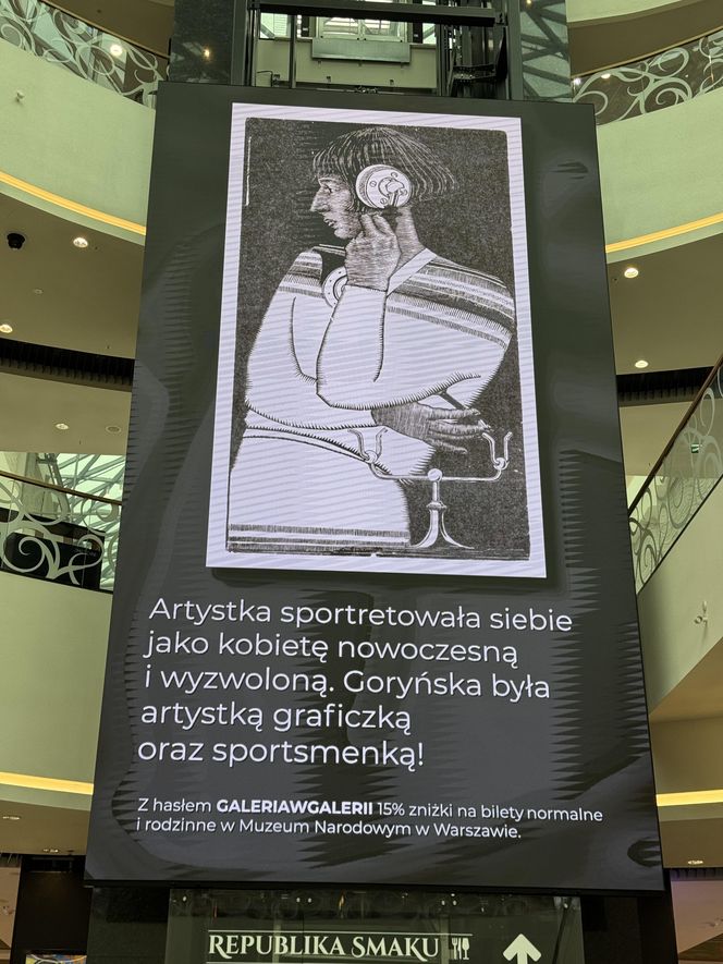 Autoportrety Matejki, Witkiewicza czy Goryńskiej można zobaczyć na dużych ekranach w galeriach handlowych 
