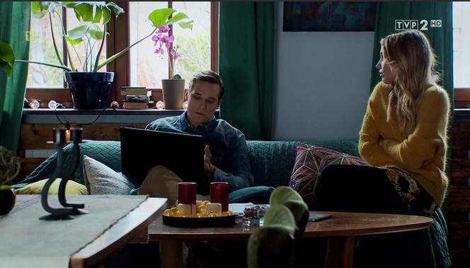 M jak miłość odc. 1441. Olek (Maurycy Popiel), Aga (Ina Sobala)