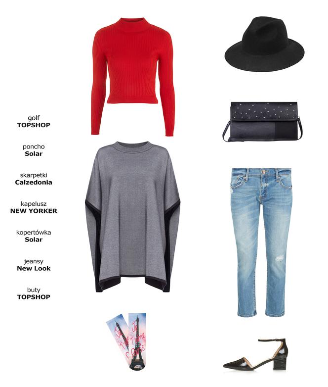 ubrania na jesień ponczo