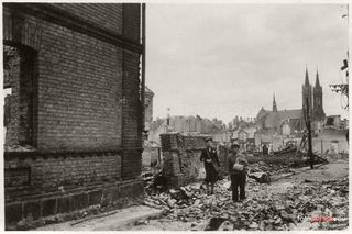 Białystok zniszczony po II wojnie światowej