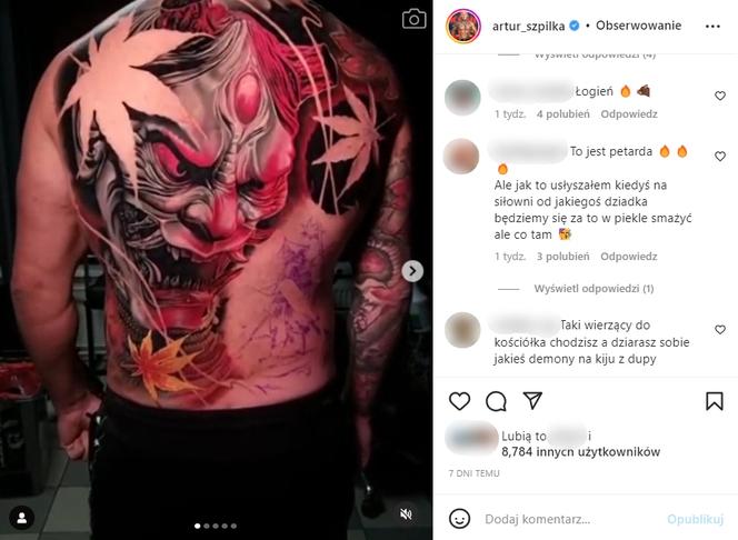Artur Szpilka zrobił sobie ogromny tatuaż