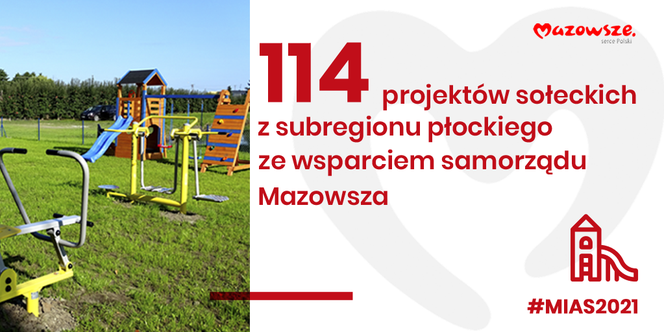 114 projektów z subregionu płockiego otrzyma wsparcie z budżetu Mazowsza