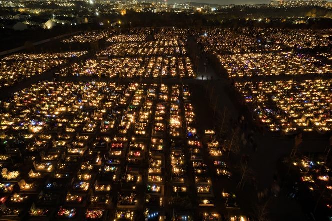1 listopada na Cmentarzu Łostowickim w Gdańsku. Tak wygląda w dniu Wszystkich Świętych