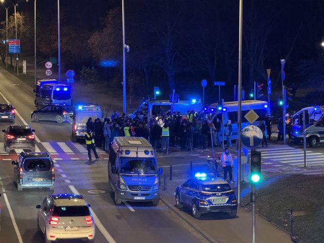 Blokada Ostatniego Pokolenia na Wisłostradzie (13.12.2024)