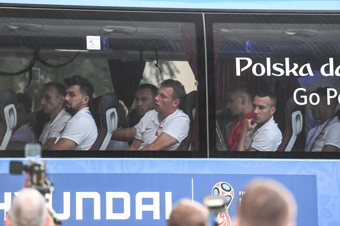 Tak wyglądali Polacy po powrocie do bazy w Soczi po klęsce z Kolumbią