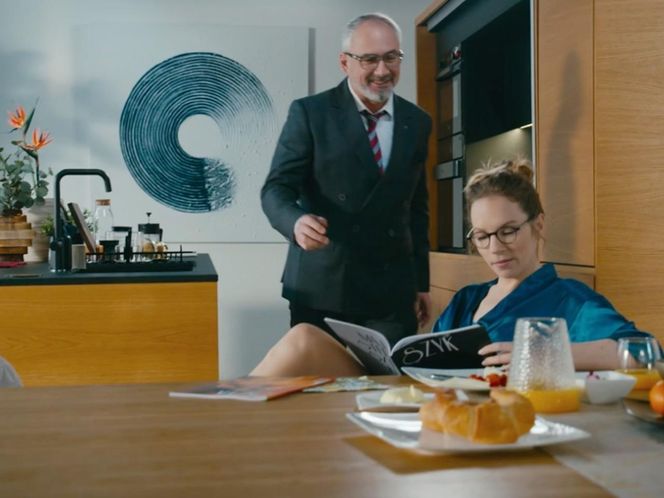 M jak miłość, kulisy serialu: Sylwia (Hanna Turnau), Werner (Jacek Kopczyński)