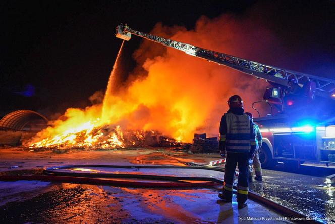 Pożar firmy Widrex w Koniecpolu