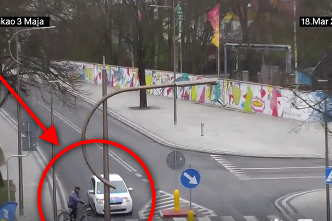 Potrącenie rowerzysty w centrum Goleniowa