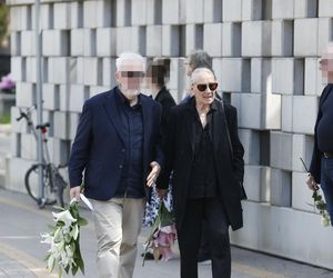 Ewa Błaszczcyk w niestandardowym stroju na pogrzebie Jadwigi Jankowskiej-Cieślak