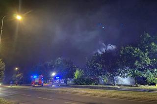 Pożar ciężarówek na terenie MZUM Dąbrowa Górnicza