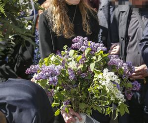 Agata Buzek na pogrzebie