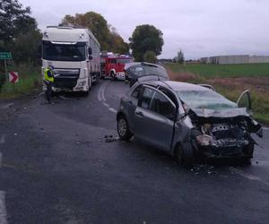 Śmiertelny wypadek pod Pajęcznem. Kierująca toyota i jej pasażer nie żyją [ZDJĘCIA]